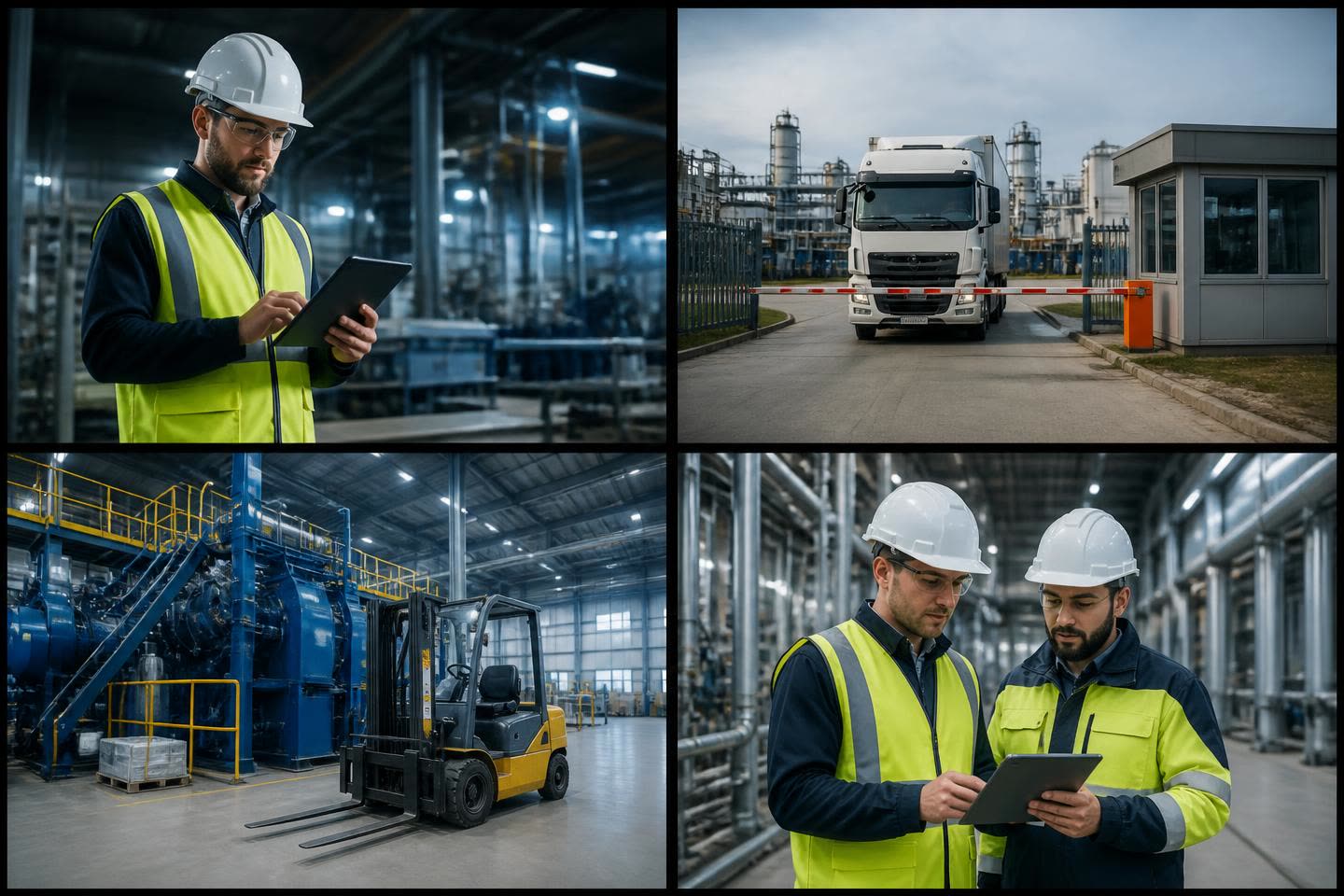 Planta industrial: contratistas, equipos y supervisores controlados con Certronic